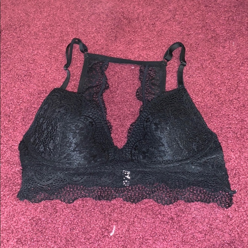 Black lace bralette